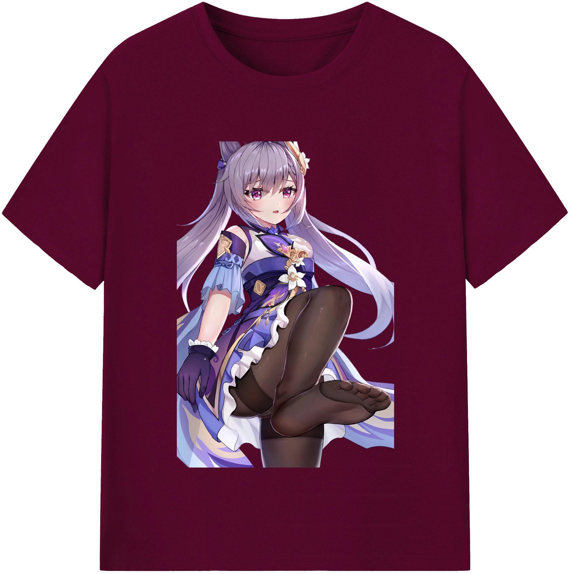 げんし神 刻晴 こくせい genshin Kokusei レディースカジュアルプリントTシャツ（綿100％）